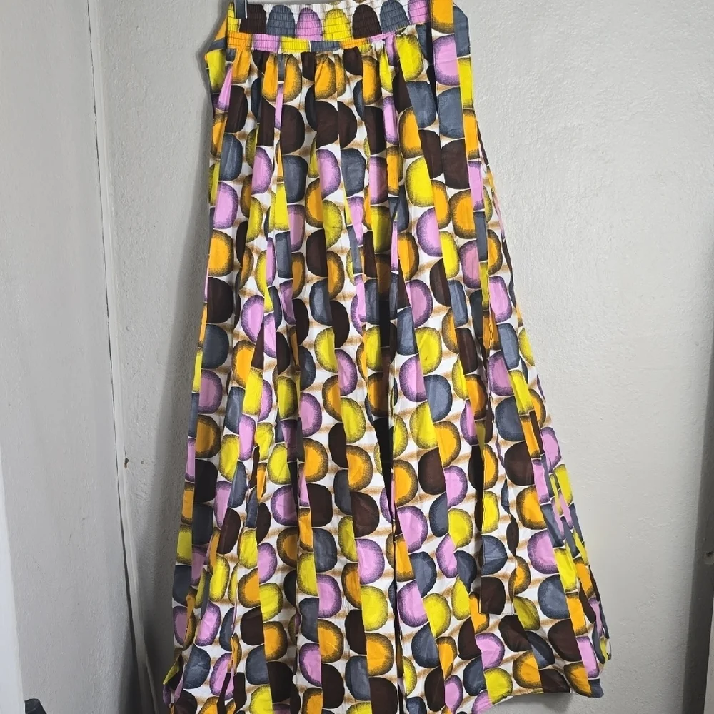 Kitenges Yellow and Purple Maxi Flowy Skirt - Picture 4 of 7